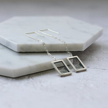 Load image into Gallery viewer, Mountainscape dangle earrings
